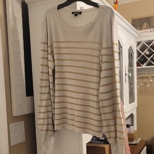 Express Cream Ribbed Sweater